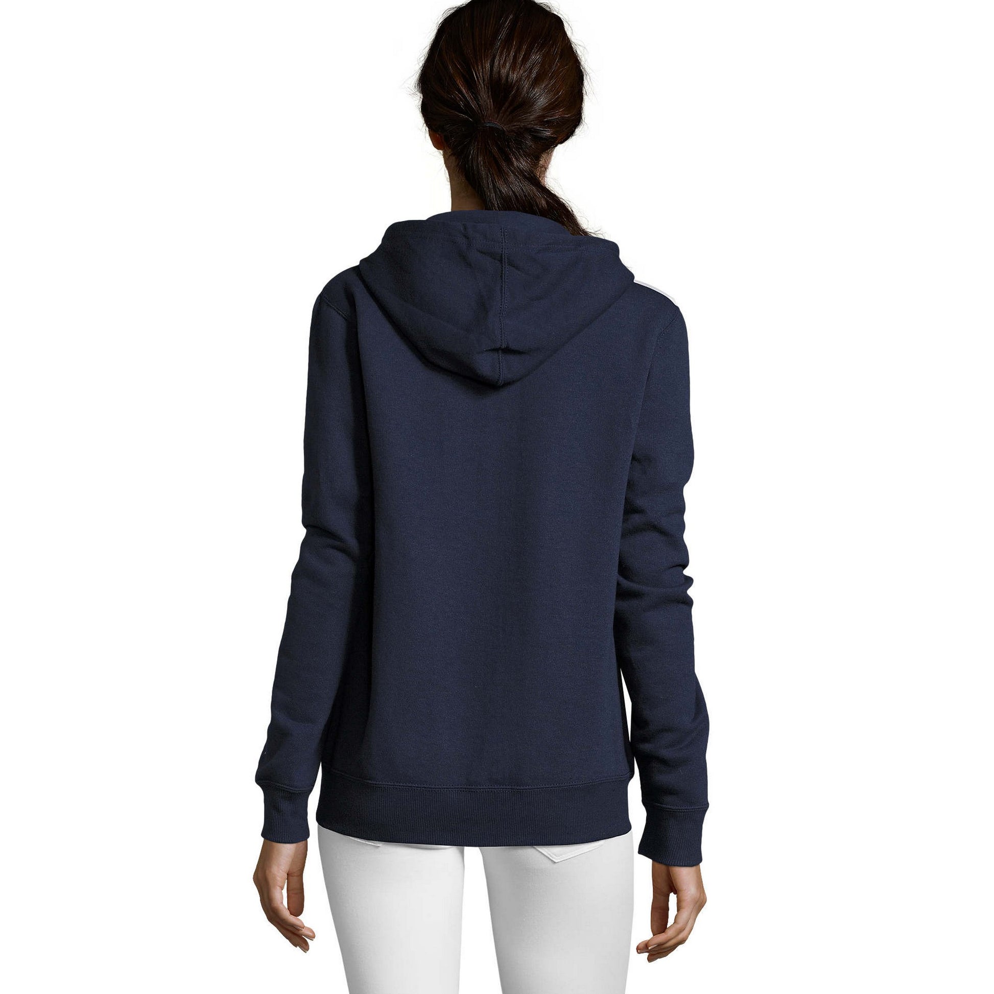 French Navy - Back - SOLS Womens-Ladies Seven Full Zip Hoodie