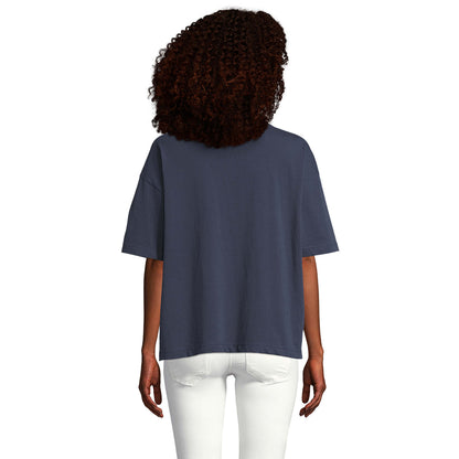 French Navy - Back - SOLS Womens-Ladies Boxy Oversized T-Shirt