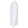 White - Side - SOLS Unisex Adult Planet Long-Sleeved Polo Shirt