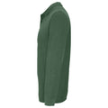 Bottle Green - Side - SOLS Unisex Adult Planet Long-Sleeved Polo Shirt