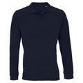 French Navy - Front - SOLS Unisex Adult Planet Long-Sleeved Polo Shirt
