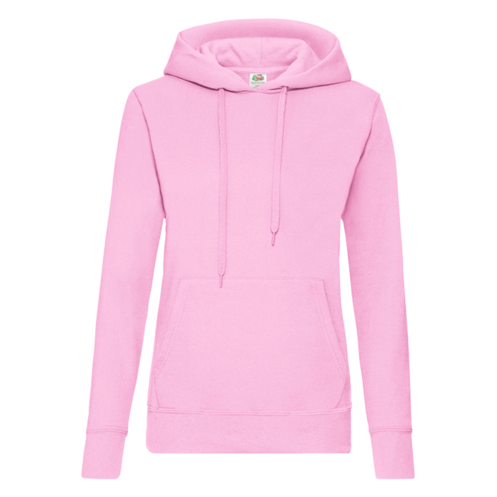 Light Pink - Front - Fruit of the Loom Womens-Ladies Classic Hoodie