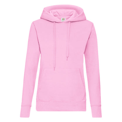 Light Pink - Front - Fruit of the Loom Womens-Ladies Classic Hoodie