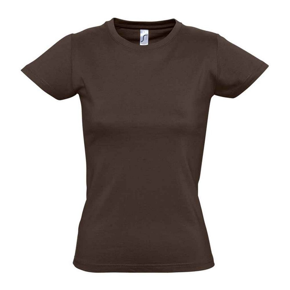 Chocolate - Front - SOLS Womens-Ladies Imperial T-Shirt