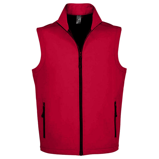 Pepper Red - Front - SOLS Unisex Adult Race Softshell Gilet