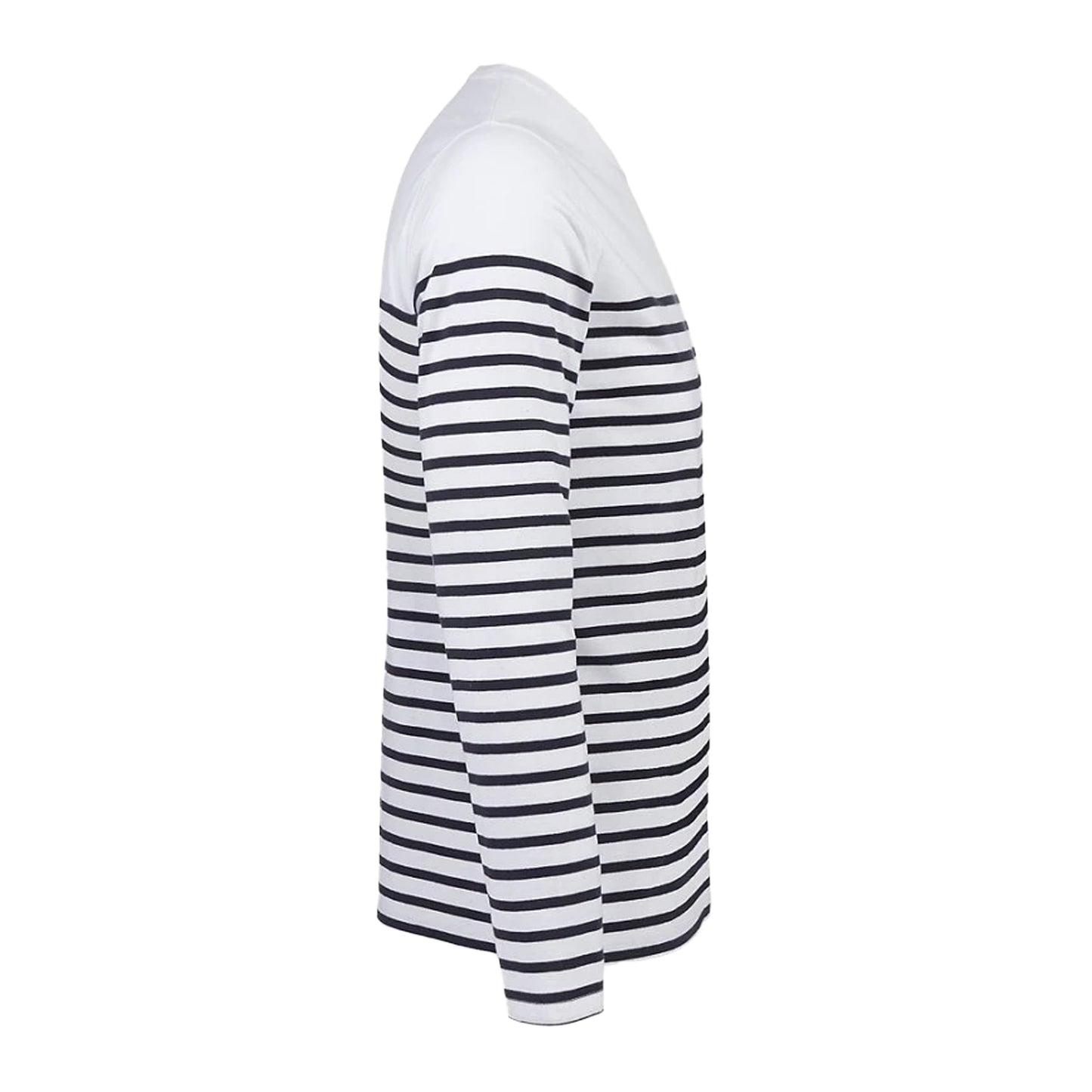 White-Navy - Side - SOLS Mens Matelot Striped Long-Sleeved T-Shirt