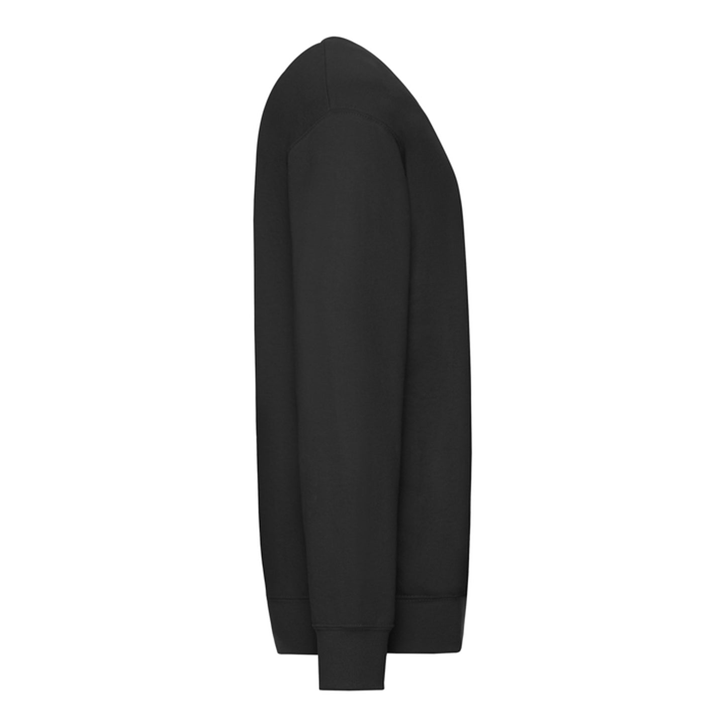 Black - Side - Fruit of the Loom Unisex Adult Lightweight Set-in Sweatshirt