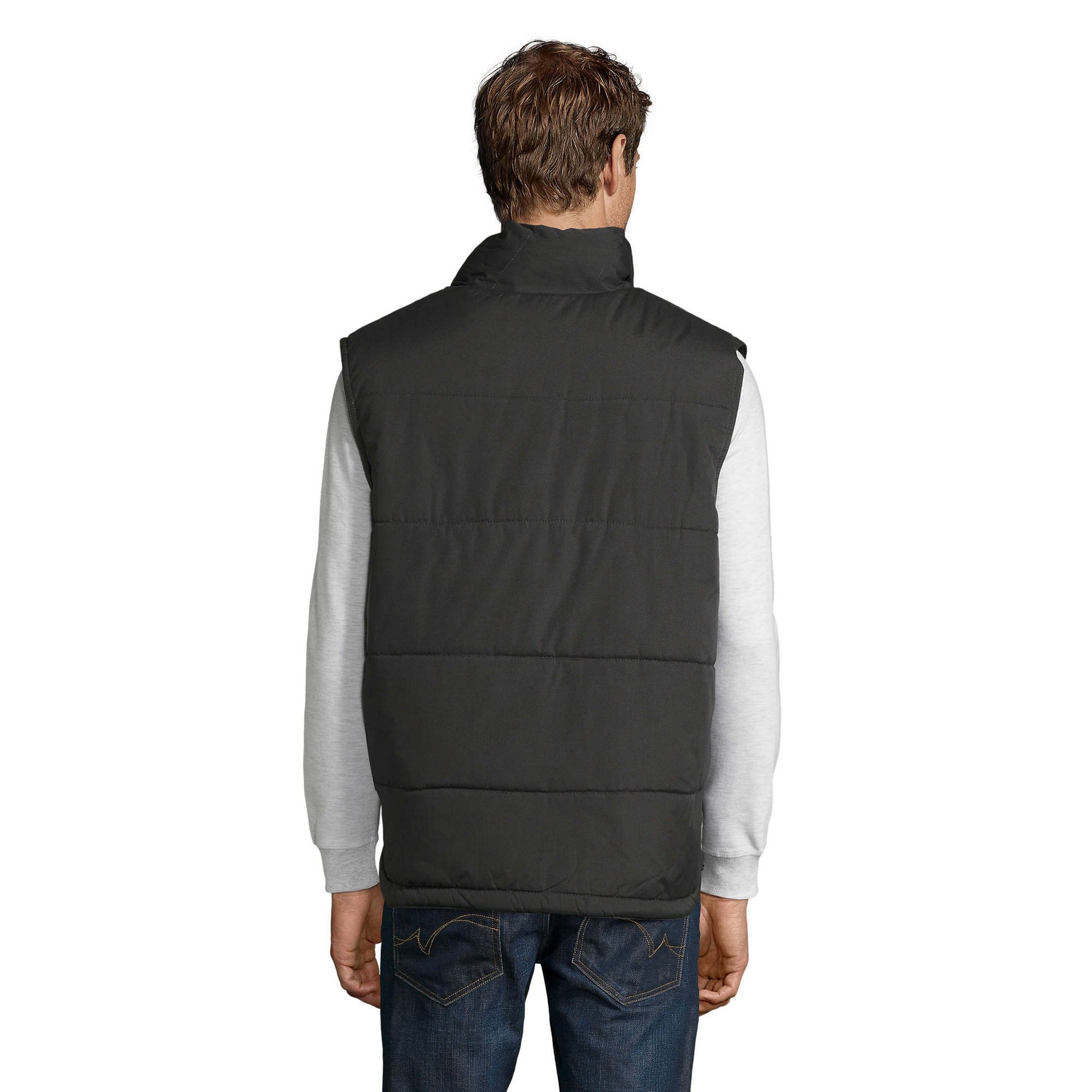 Charcoal Grey - Back - SOLS Unisex Adult Viper Gilet