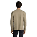 Khaki Green - Back - SOLS Mens Monarch Long-Sleeved T-Shirt