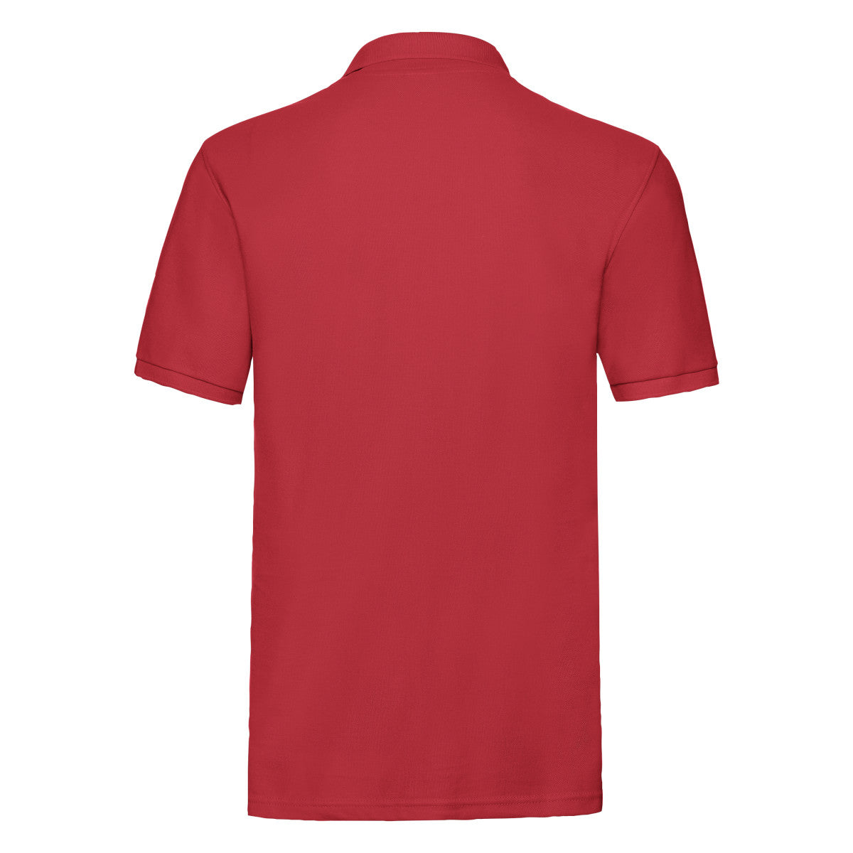 Red - Back - Fruit of the Loom Unisex Adult Premium Polo Shirt