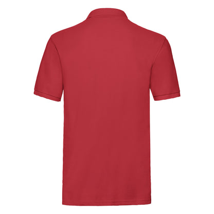 Red - Back - Fruit of the Loom Unisex Adult Premium Polo Shirt