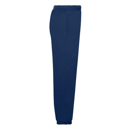 Navy - Side - Fruit of the Loom Childrens-Kids Elasticated Cuff Classic Jogging Bottoms