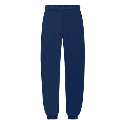 Navy - Front - Fruit of the Loom Childrens-Kids Elasticated Cuff Classic Jogging Bottoms