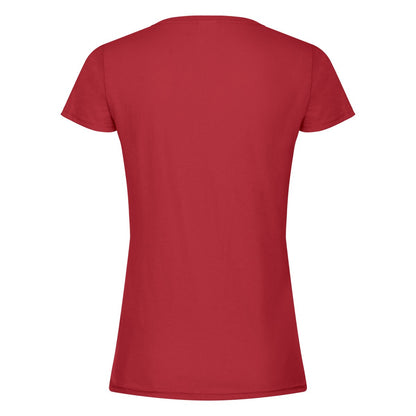 Red - Back - Fruit of the Loom Womens-Ladies Original Cotton T-Shirt
