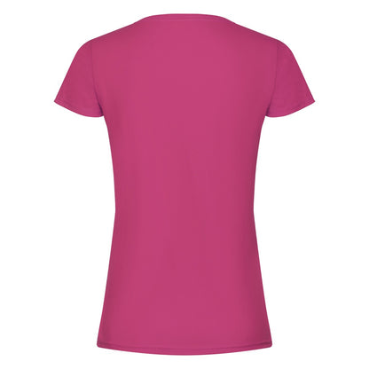 Fuchsia - Back - Fruit of the Loom Womens-Ladies Original Cotton T-Shirt