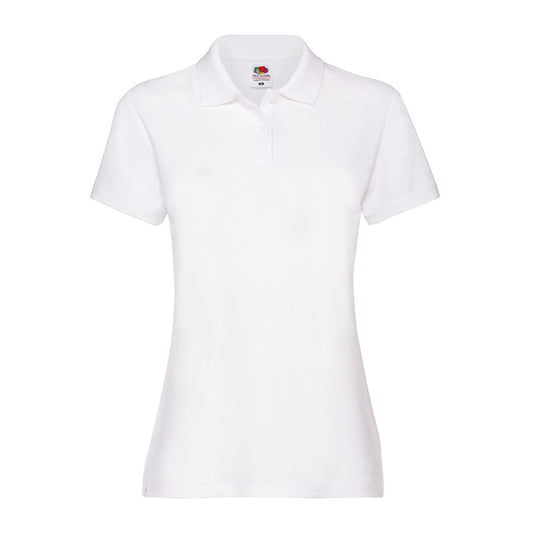 White - Front - Fruit of the Loom Unisex Adult Premium 170 Polo Shirt