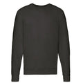 Black - Front - Fruit of the Loom Unisex Adult Lightweight Raglan Sweatshirt