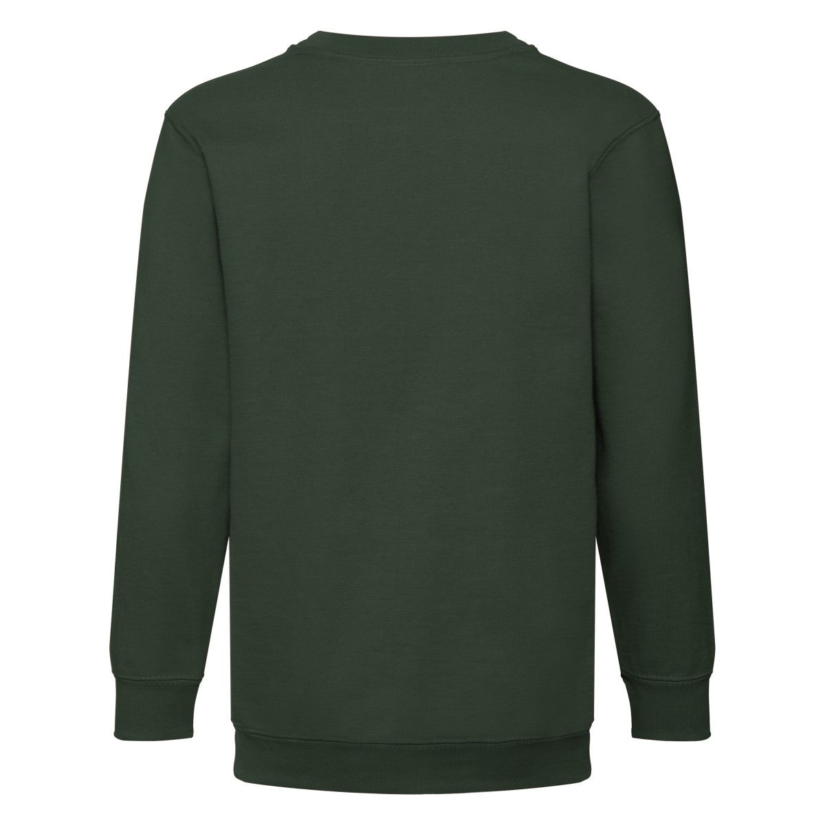Bottle Green - Back - Fruit of the Loom Childrens-Kids Premium Set-in Sweatshirt
