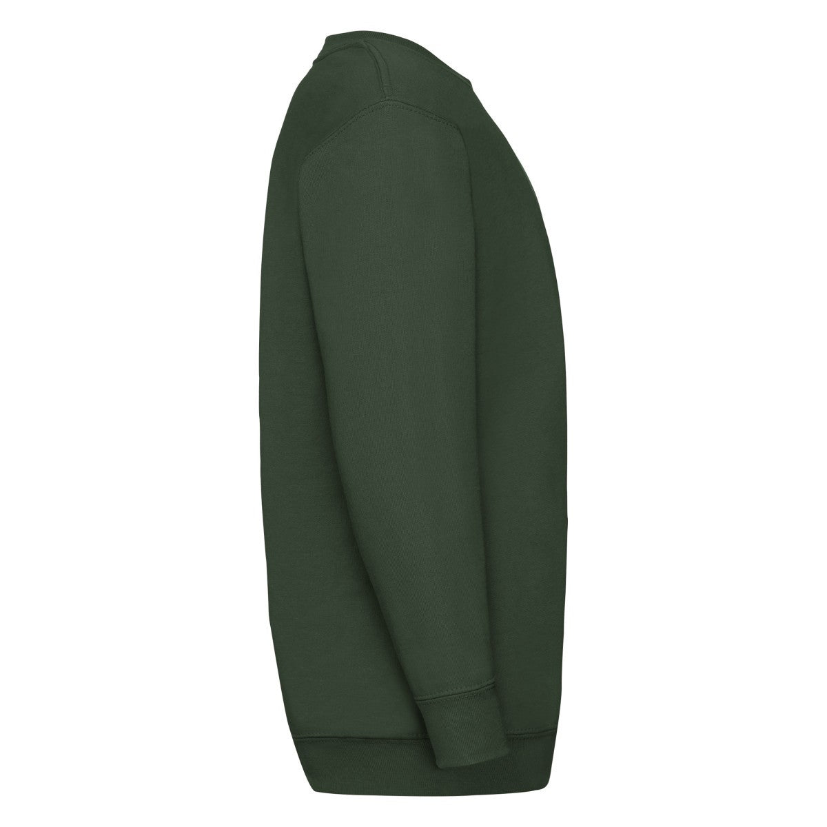 Bottle Green - Side - Fruit of the Loom Childrens-Kids Premium Set-in Sweatshirt