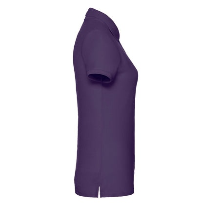 Purple - Side - Fruit of the Loom Womens-Ladies Polo Shirt