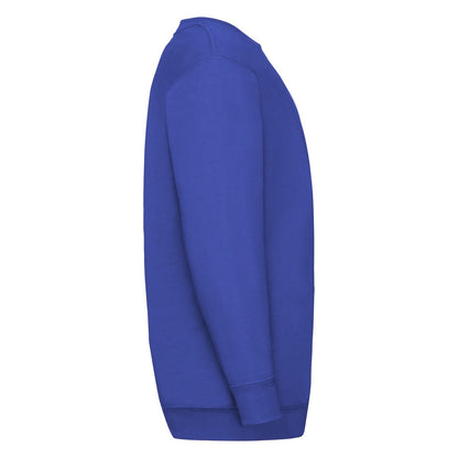 Royal Blue - Side - Fruit of the Loom Childrens-Kids Classic Set-in Sweatshirt