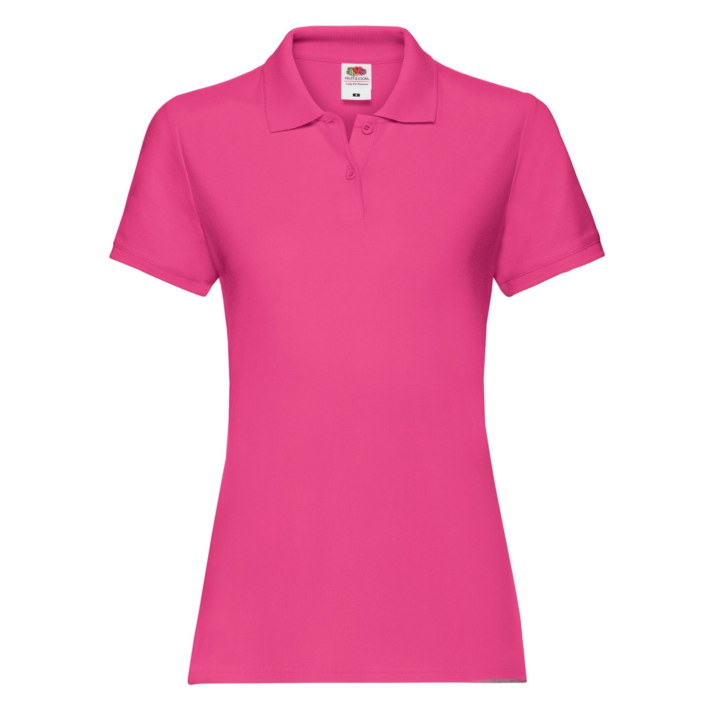 Fuchsia - Front - Fruit of the Loom Womens-Ladies Premium Polo Shirt
