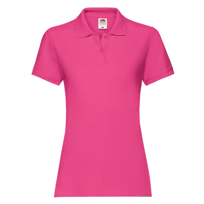 Fuchsia - Front - Fruit of the Loom Womens-Ladies Premium Polo Shirt