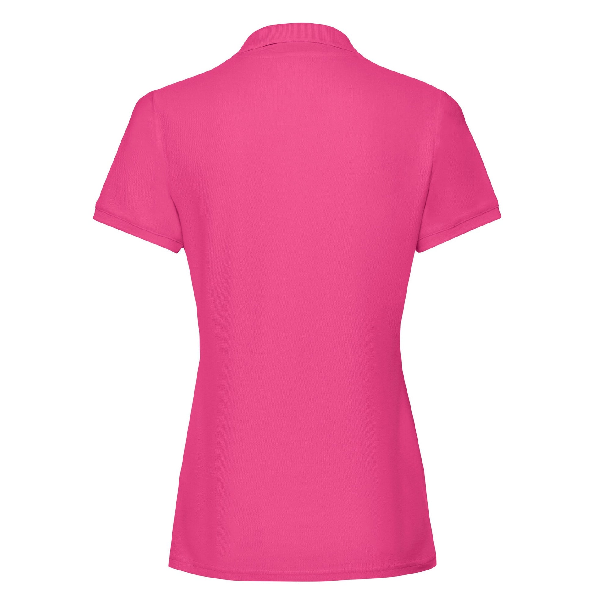 Fuchsia - Back - Fruit of the Loom Womens-Ladies Premium Polo Shirt
