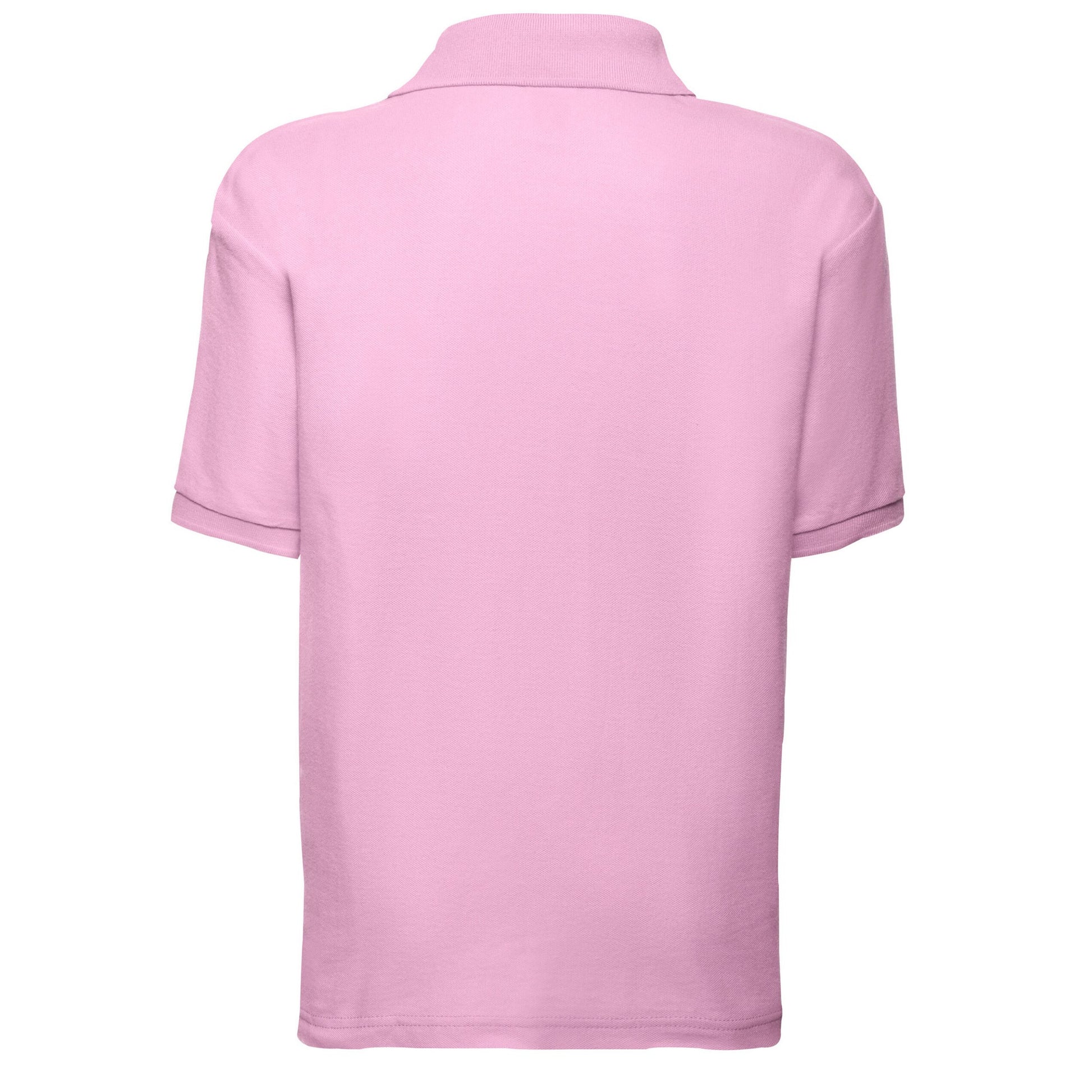 Light Pink - Back - Fruit of the Loom Childrens-Kids 65-35 Polo Shirt