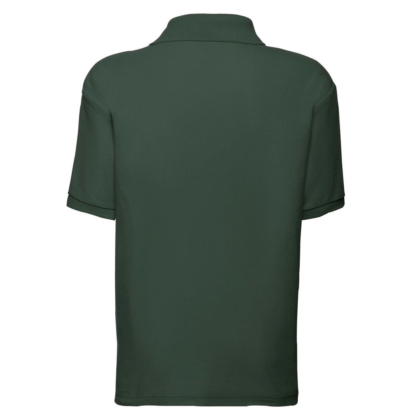 Bottle Green - Back - Fruit of the Loom Childrens-Kids 65-35 Polo Shirt