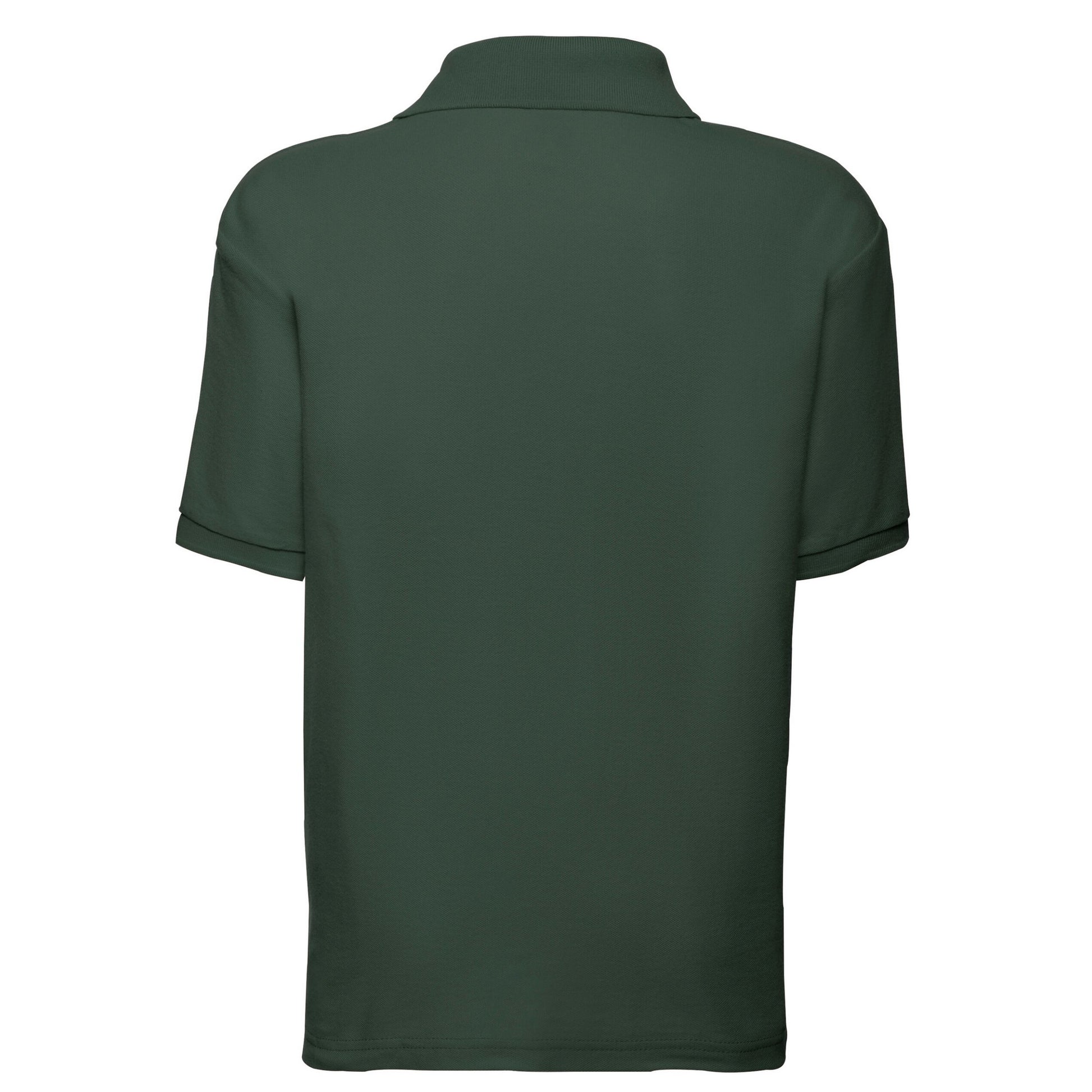 Bottle Green - Back - Fruit of the Loom Childrens-Kids 65-35 Polo Shirt