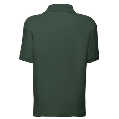 Bottle Green - Back - Fruit of the Loom Childrens-Kids 65-35 Polo Shirt