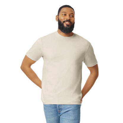 Natural - Side - Gildan Unisex Adult Softstyle Plain Cotton T-Shirt