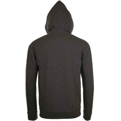 Charcoal Melange - Back - SOLS Unisex Adult Stone Hoodie