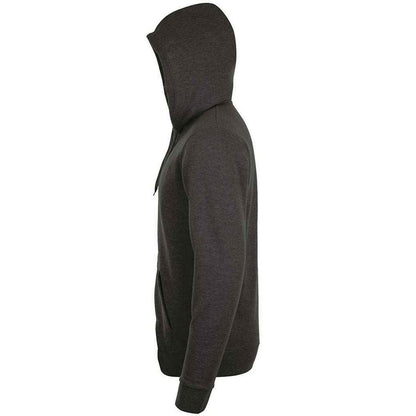 Charcoal Melange - Side - SOLS Unisex Adult Stone Hoodie