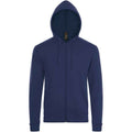 French Navy - Front - SOLS Unisex Adult Stone Hoodie