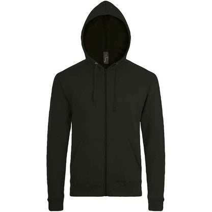 Black - Front - SOLS Unisex Adult Stone Hoodie