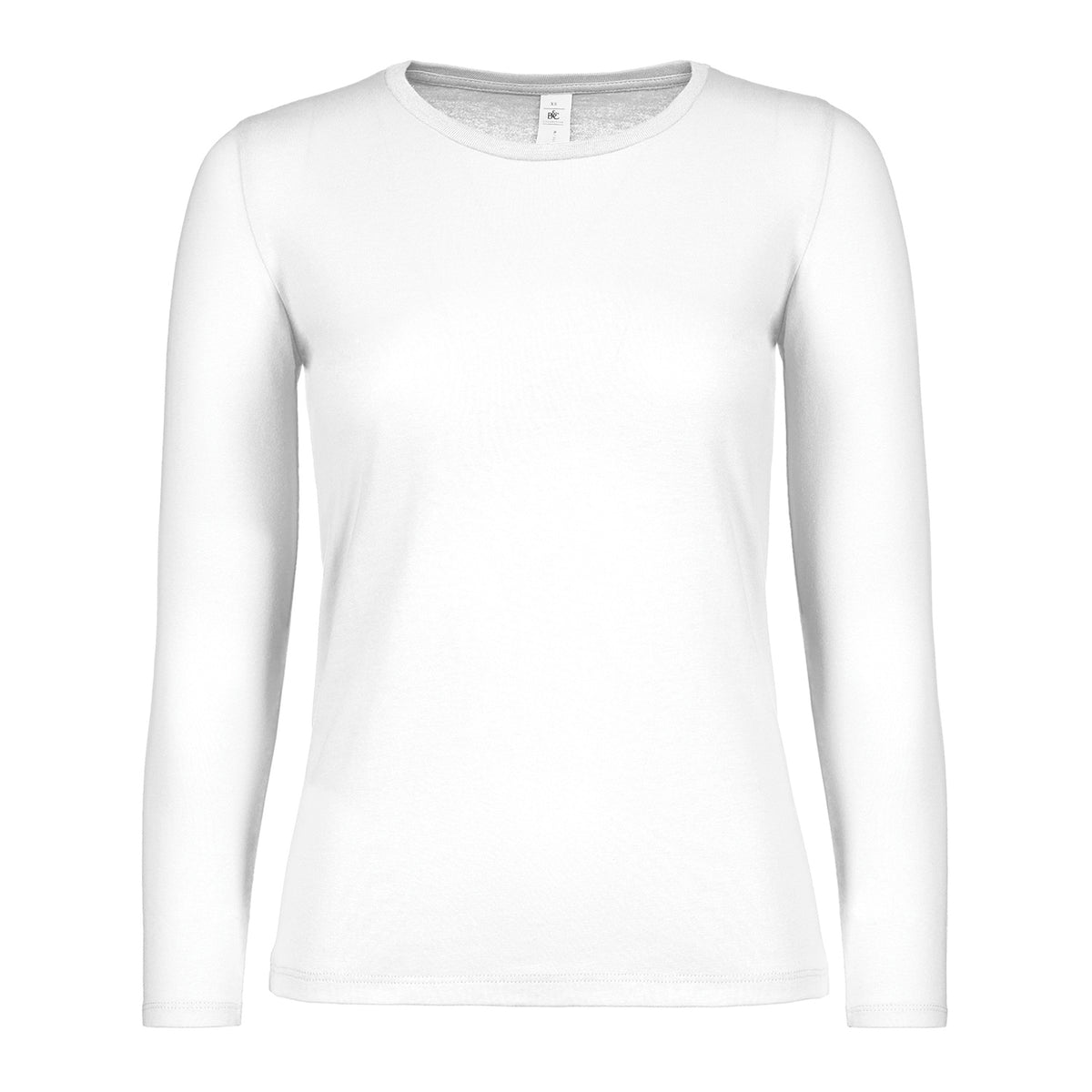 White - Front - B&C Womens-Ladies #E150 Long-Sleeved T-Shirt