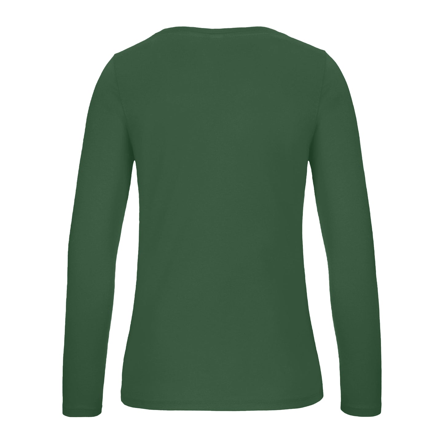Bottle Green - Back - B&C Womens-Ladies #E150 Long-Sleeved T-Shirt