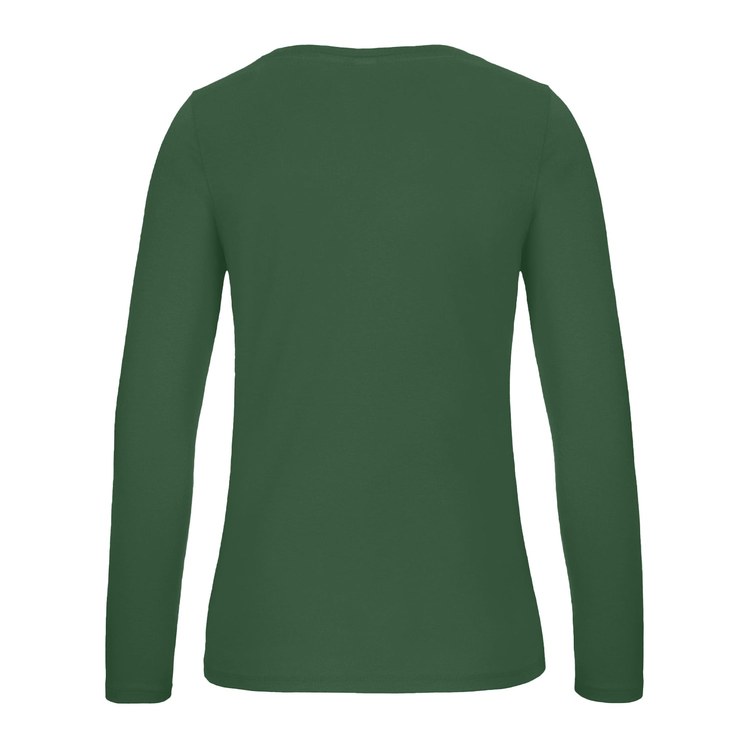 Bottle Green - Back - B&C Womens-Ladies #E150 Long-Sleeved T-Shirt