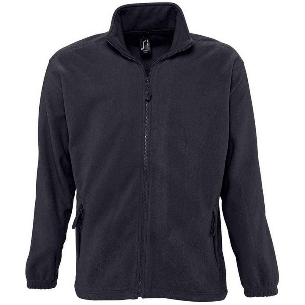 Charcoal Grey Solid - Front - SOLS Unisex Adult North Fleece Jacket