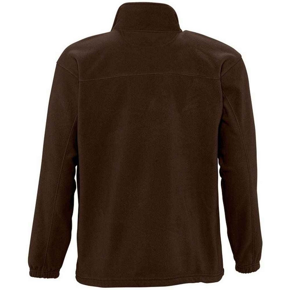 Dark Chocolate - Back - SOLS Unisex Adult North Fleece Jacket