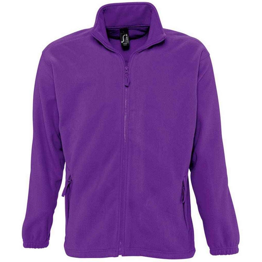 Dark Purple - Front - SOLS Unisex Adult North Fleece Jacket