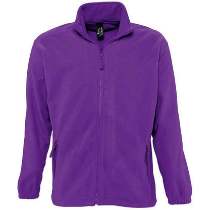 Dark Purple - Front - SOLS Unisex Adult North Fleece Jacket
