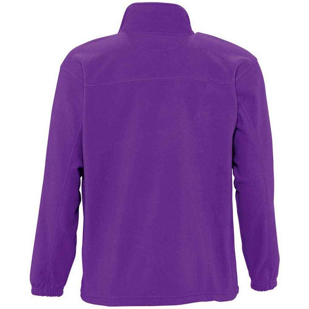 Dark Purple - Back - SOLS Unisex Adult North Fleece Jacket