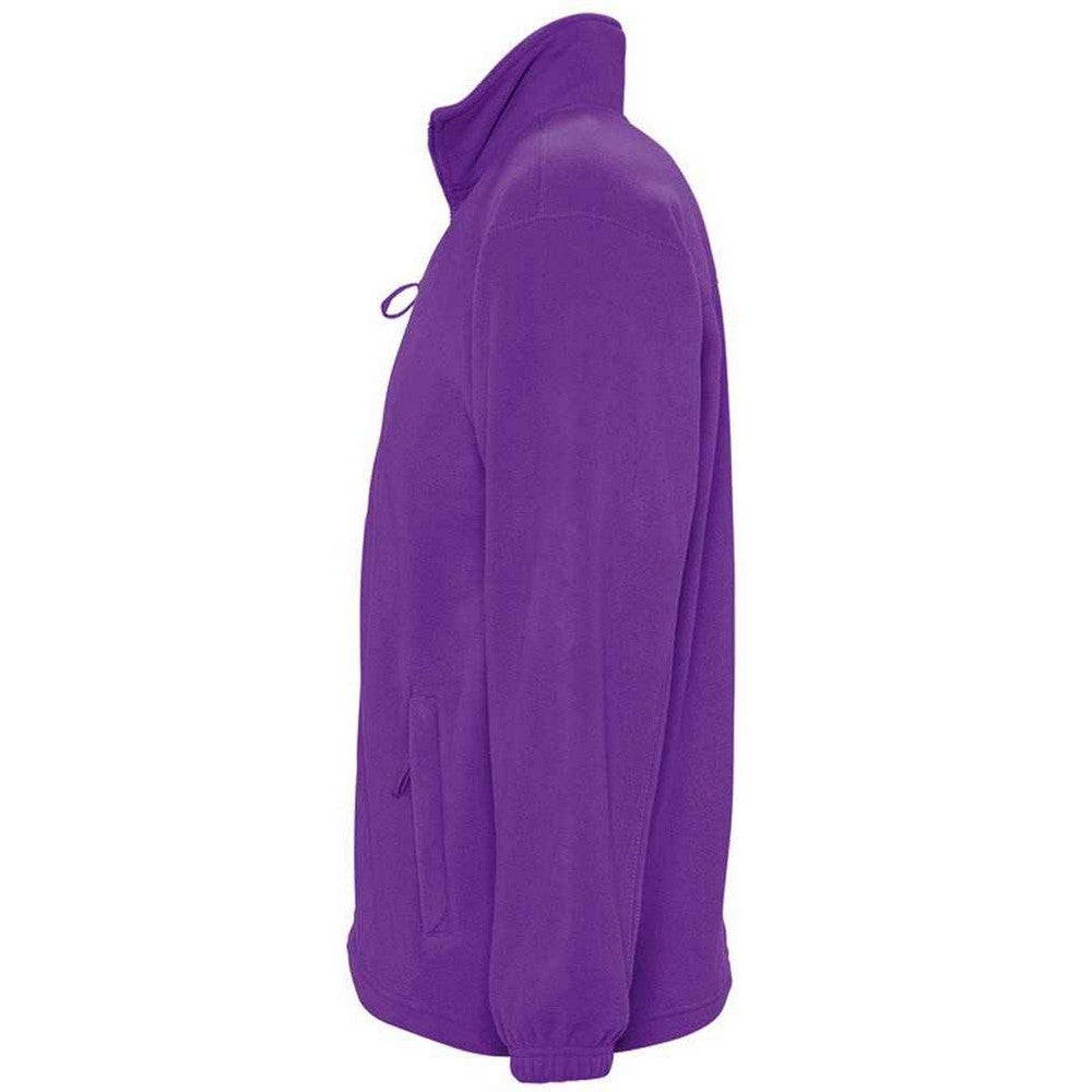 Dark Purple - Side - SOLS Unisex Adult North Fleece Jacket