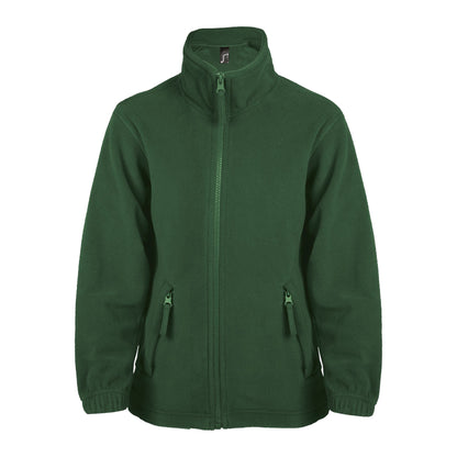 Fir Green - Front - SOLS Childrens-Kids North Fleece Jacket