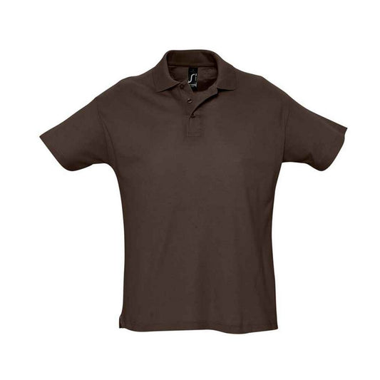 Chocolate - Front - SOLS Mens Summer II Polo Shirt