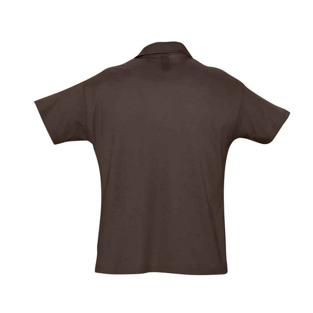 Chocolate - Back - SOLS Mens Summer II Polo Shirt