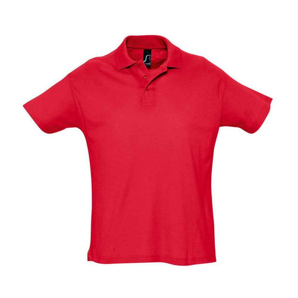 Red - Front - SOLS Mens Summer II Polo Shirt